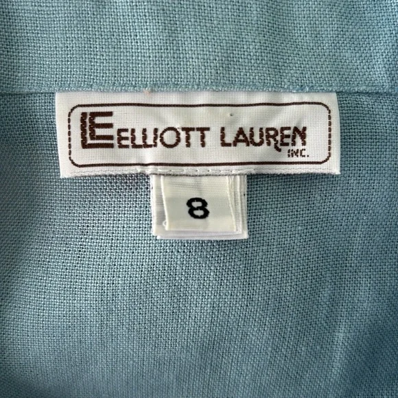 Elliott Lauren linen Blazer Jacket Size 8 seafoam blue unlined casual USA coat - Picture 6 of 11